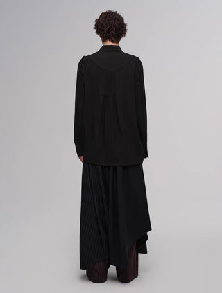 ILNya Asymmetrical Culottes Pants-Black