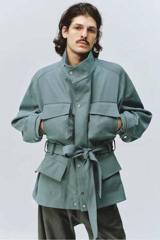 Simple Project Belt Field Jacket