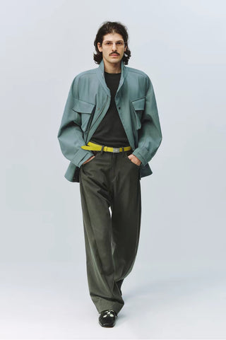 Simple Project Belt Field Jacket