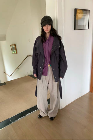 Simple Project Belt Field Jacket
