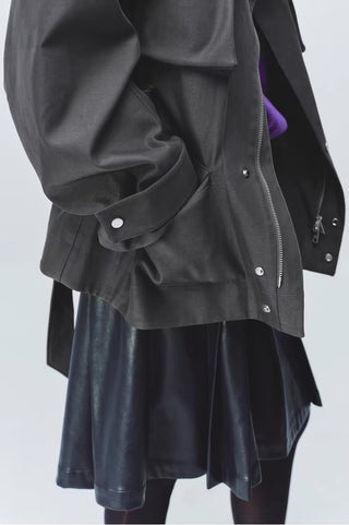 Simple Project Belt Field Jacket