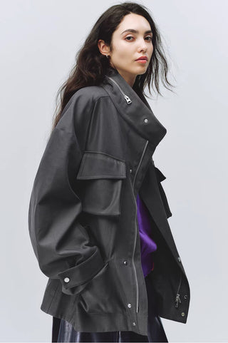 Simple Project Belt Field Jacket