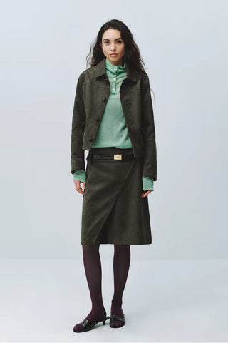 Simple Project Suedette Short Jacket
