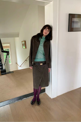 Simple Project Suedette Short Jacket