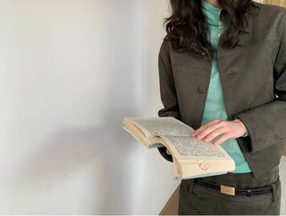 Simple Project Suedette Short Jacket