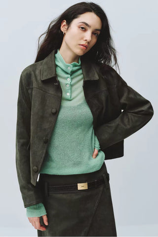 Simple Project Suedette Short Jacket
