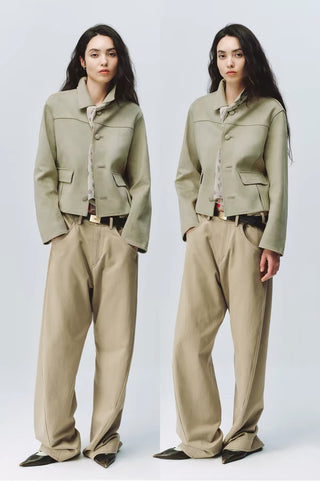 Simple Project Suedette Short Jacket