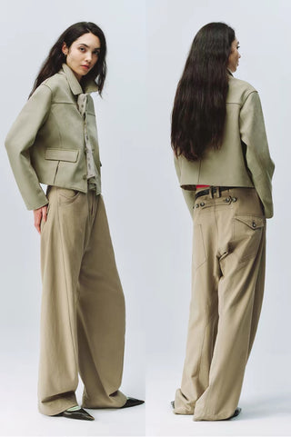 Simple Project Suedette Short Jacket