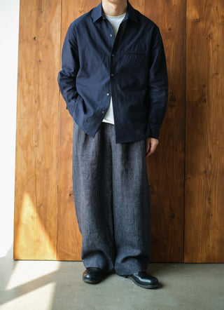 LANSYINLI Ink Bamboo Linen Trousers