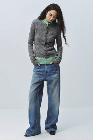 Simple Project Whiskered Boot Cut Jeans