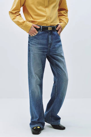 Simple Project Whiskered Boot Cut Jeans