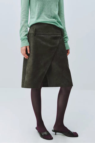 Simple Project Suedette Split Skirt