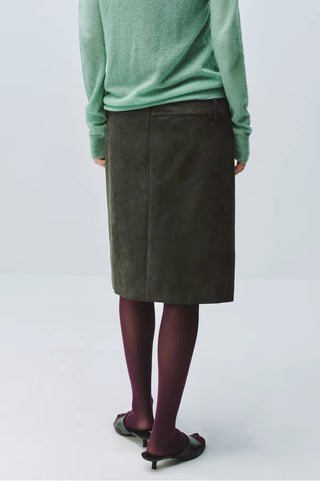 Simple Project Suedette Split Skirt