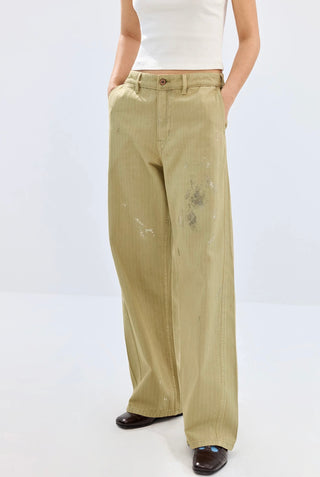 Simple Project Painted Trousers-Khaki