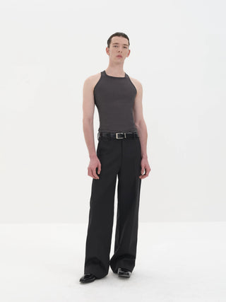 NFAI Tailored Loose Fit Trousers-Washed Black