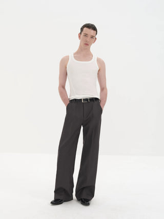 NFAI Tailored Loose Fit Trousers-Gray