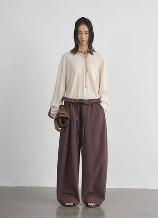 BALIANG Paisley Balloon Pants-Redwood