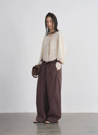 BALIANG Paisley Balloon Pants-Redwood