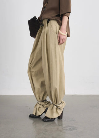BALIANG Pleated Casual Pants-Sand Khaki