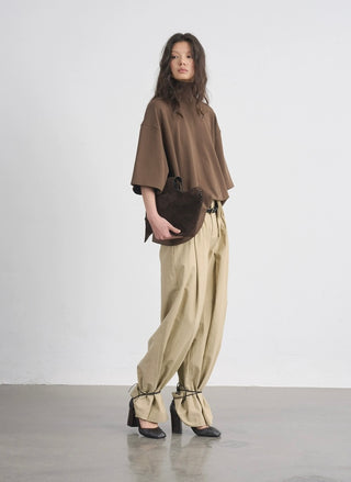 BALIANG Pleated Casual Pants-Sand Khaki