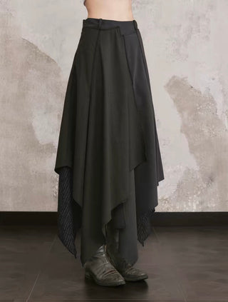 ILNya Petal-Hem Patchwork Maxi Skirt