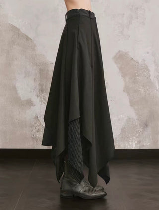 ILNya Petal-Hem Patchwork Maxi Skirt