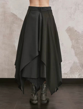 ILNya Petal-Hem Patchwork Maxi Skirt