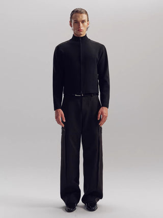 NFAI Patch Zip Knit Jacket