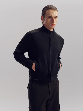 NFAI Patch Zip Knit Jacket