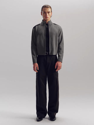 NFAI Patch Zip Knit Jacket