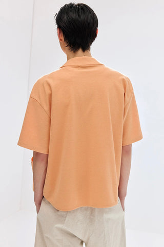 Simple Project Terry DB shirt-Peach