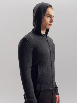 NFAI Patchwork Leather Zip Hoodie