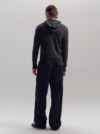 NFAI Patchwork Leather Zip Hoodie