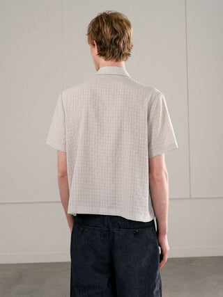 Conchoboe Check Half Shirt-Off White