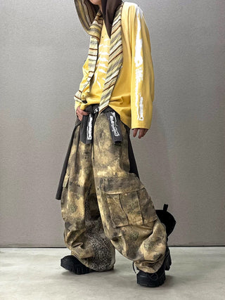 Relabel Camouflage Leopard Cargo Pants