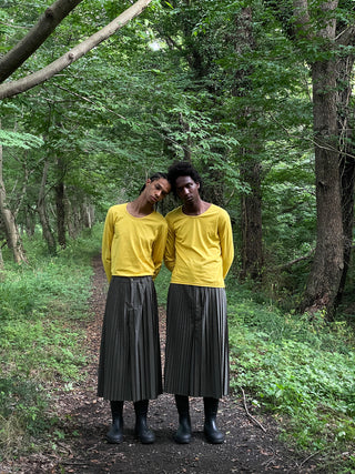 KILLWHY Palm Leaf Pleated Pants-Sage