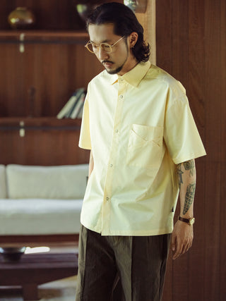 MIZUTOKI Supima Origami Shirt-Yuzu Moon