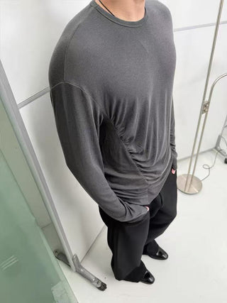 NFAI Ripple Long Sleeve Tee-Grey