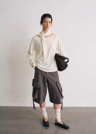 BALIANG Linen Cargo Jorts