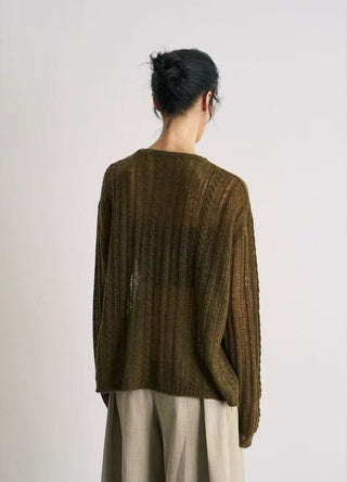 BALIANG Alpaca Fluffy Cardigan-Velvet Green