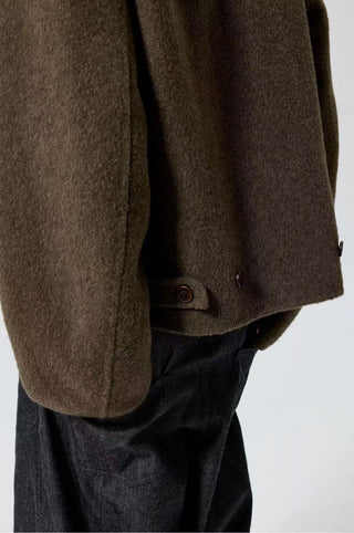 Simple Project Harrington Jacket-Brown