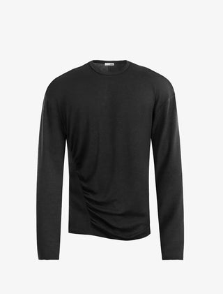 NFAI Ribbed Long Sleeve Top-Black