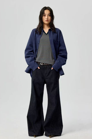 Simple Project Raw Selvedge Boot Cut Jeans