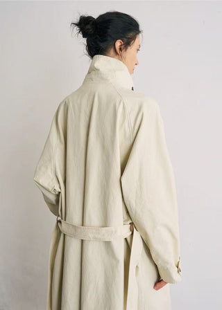 BALIANG Enzyme Scarf Trench Coat-Ivory