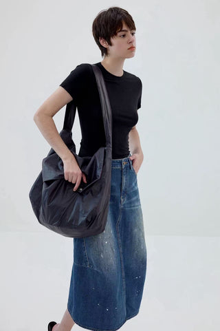 OVS Coated Bag-Navy Gray