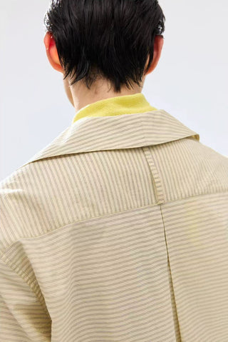 Simple Project Striped Shirt-Butter Yellow