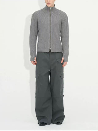 NFAI Woolen Cardigan-Gray