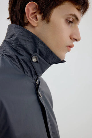 Simple Project Coated Field Jacket-Mermaid Grey