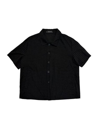 Conchoboe Check Half Shirt-Black
