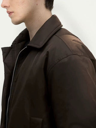 NFAI Nylon Puffer Jacket-Brown